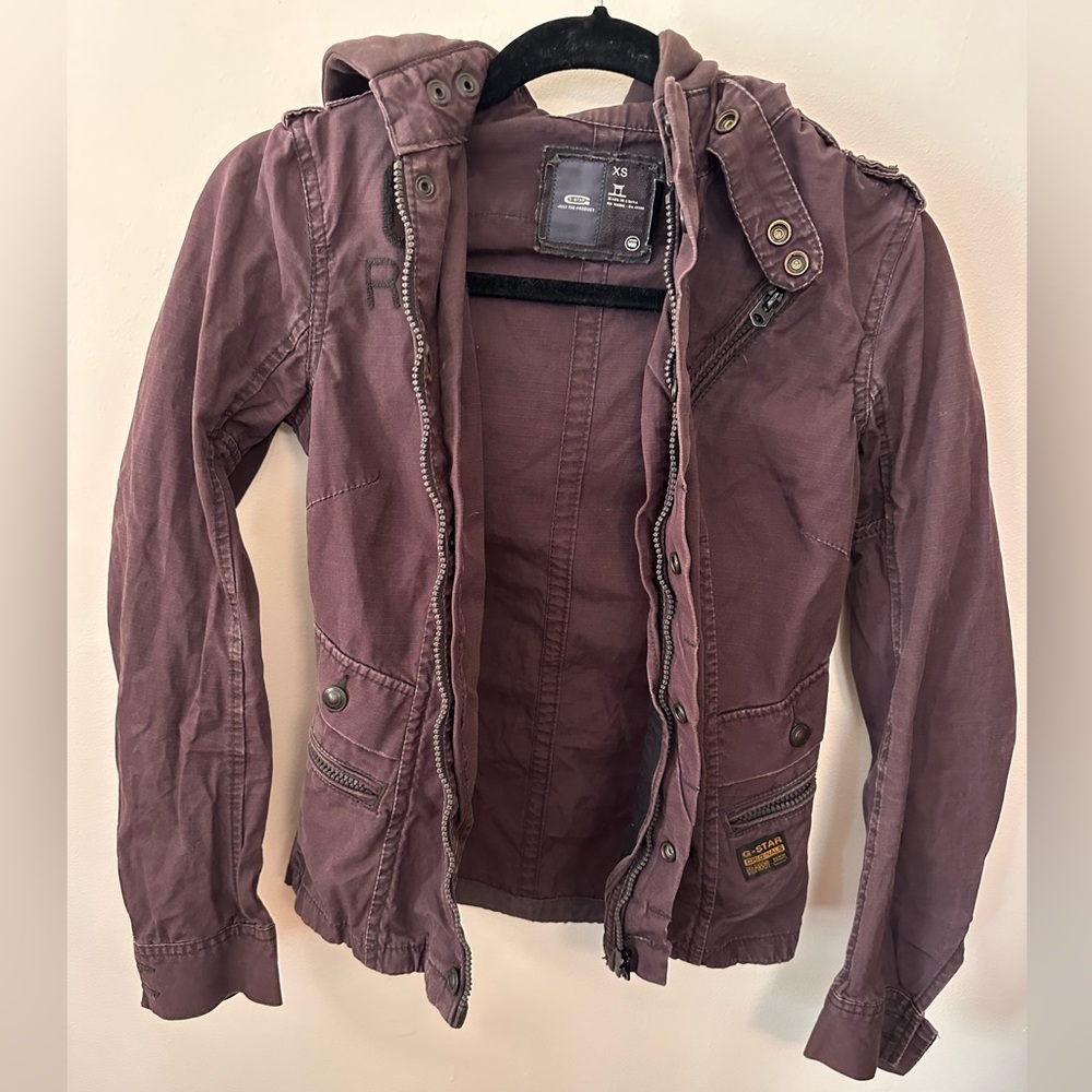 G Star Raw Vintage Y2K Women’s Hooded Cargo multi-pocket jacket - XS